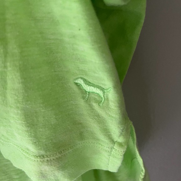 Small Women Pink Victoria Secret Lime Green Crop Top 80s - Picture 4 of 5